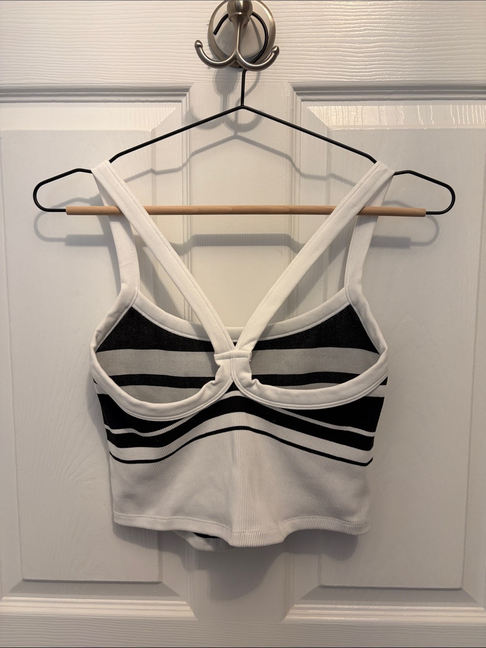 Free People Movement All Clear Retro Stripe Black and White Cami - Picture 2 of 5